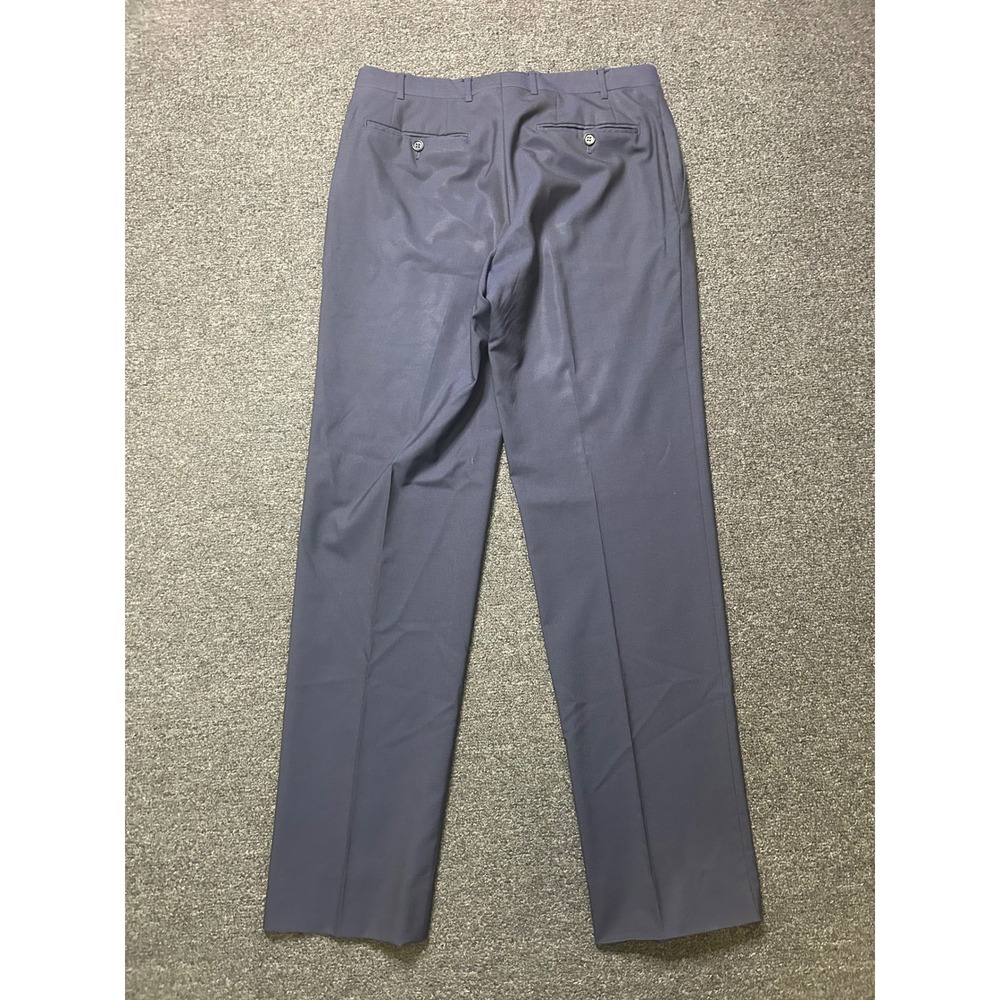 Canali Dress Pants Navy Blue Womens 7R Wool Flat Front 31x31 Corp Core Business - Picture 4 of 12